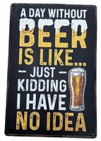BEER - Blechschild  (neu, OVP)