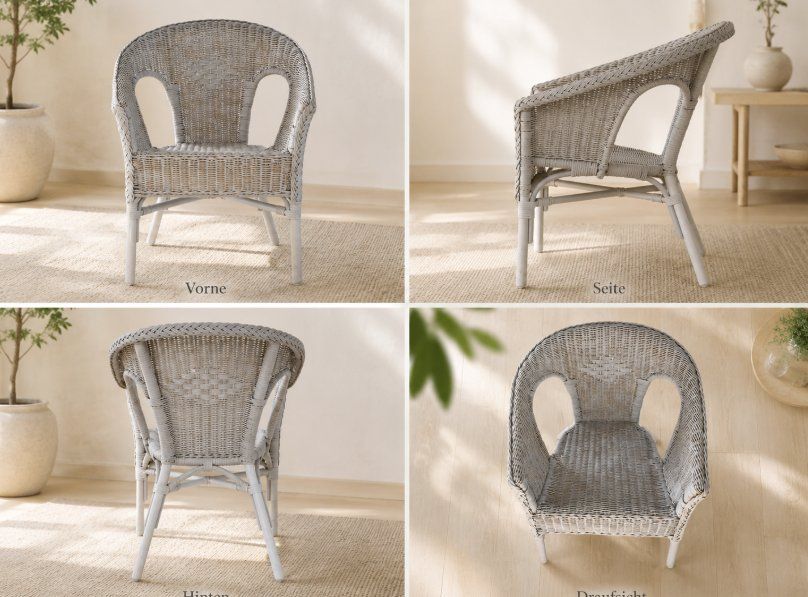 Poltrone: Korbsessel grauweiss – Usato da Walzenhausen venduto da Jana013 1
