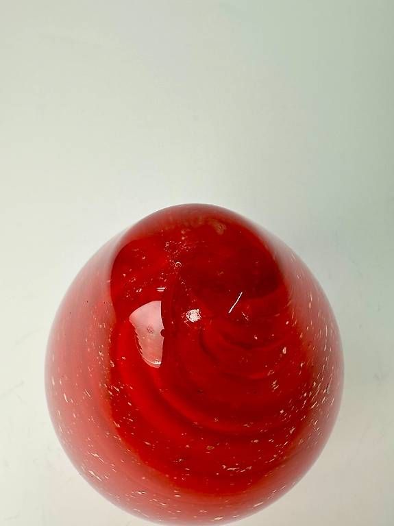 Murano Tutte le decorazioni: Presse-papier Egg Murano rouge vintage – Usato da Lausanne venduto da subermarket 2