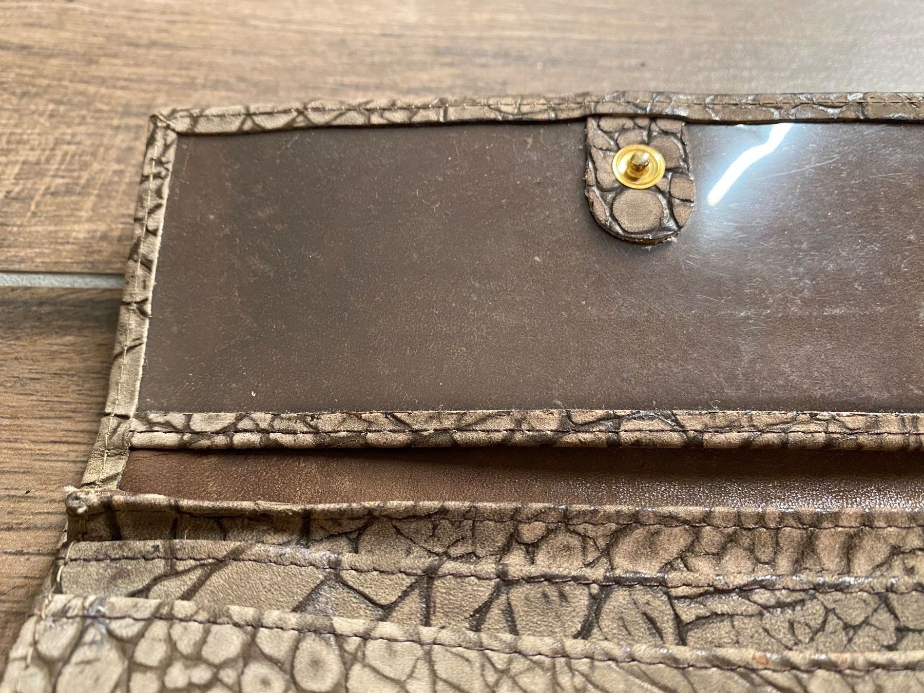 Brieftaschen: Portemonnaie Kroko-Style braun – Gebraucht aus Pratteln von a23_j2gs 8