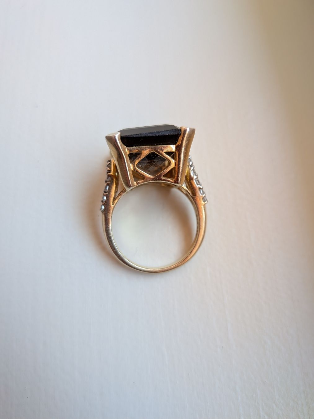 Anelli: Silver gold plated ring with quartz - size 52 – Usato da Lachen SZ venduto da joa_rf9n 2