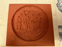 4 alte Terrakotta-Model / Lebkuchenmodel – historische Motiv