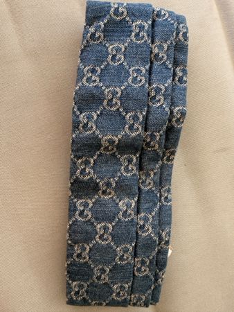 Gucci Gürtel mit GG-Logo - Denimmuster - Grösse 90