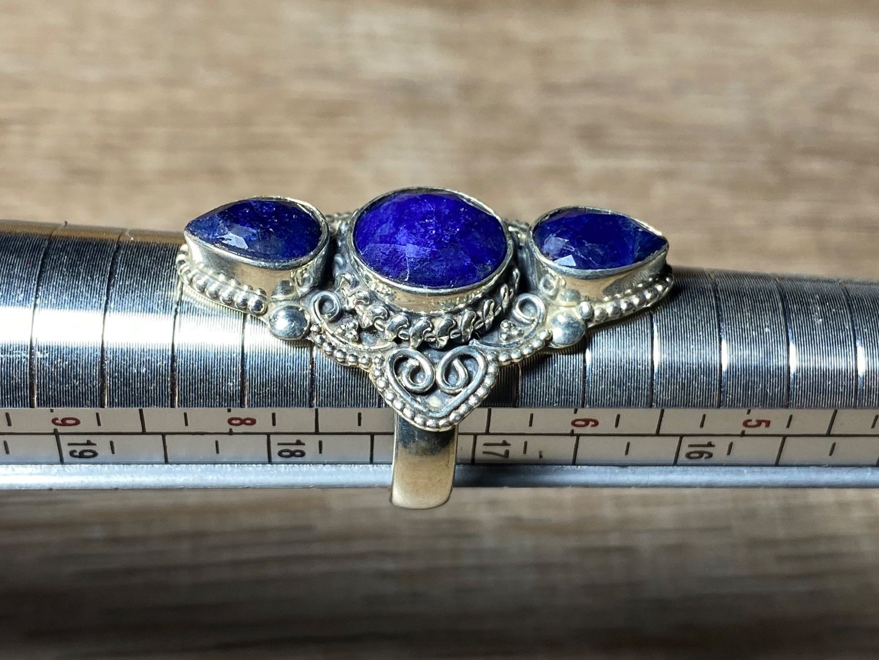 Anelli: orientalischer Silberring mit natürlichem Blauer Saphir – Nuovo e nell'imballaggio originale da Laax venduto da Kiki_Kingdom3 2