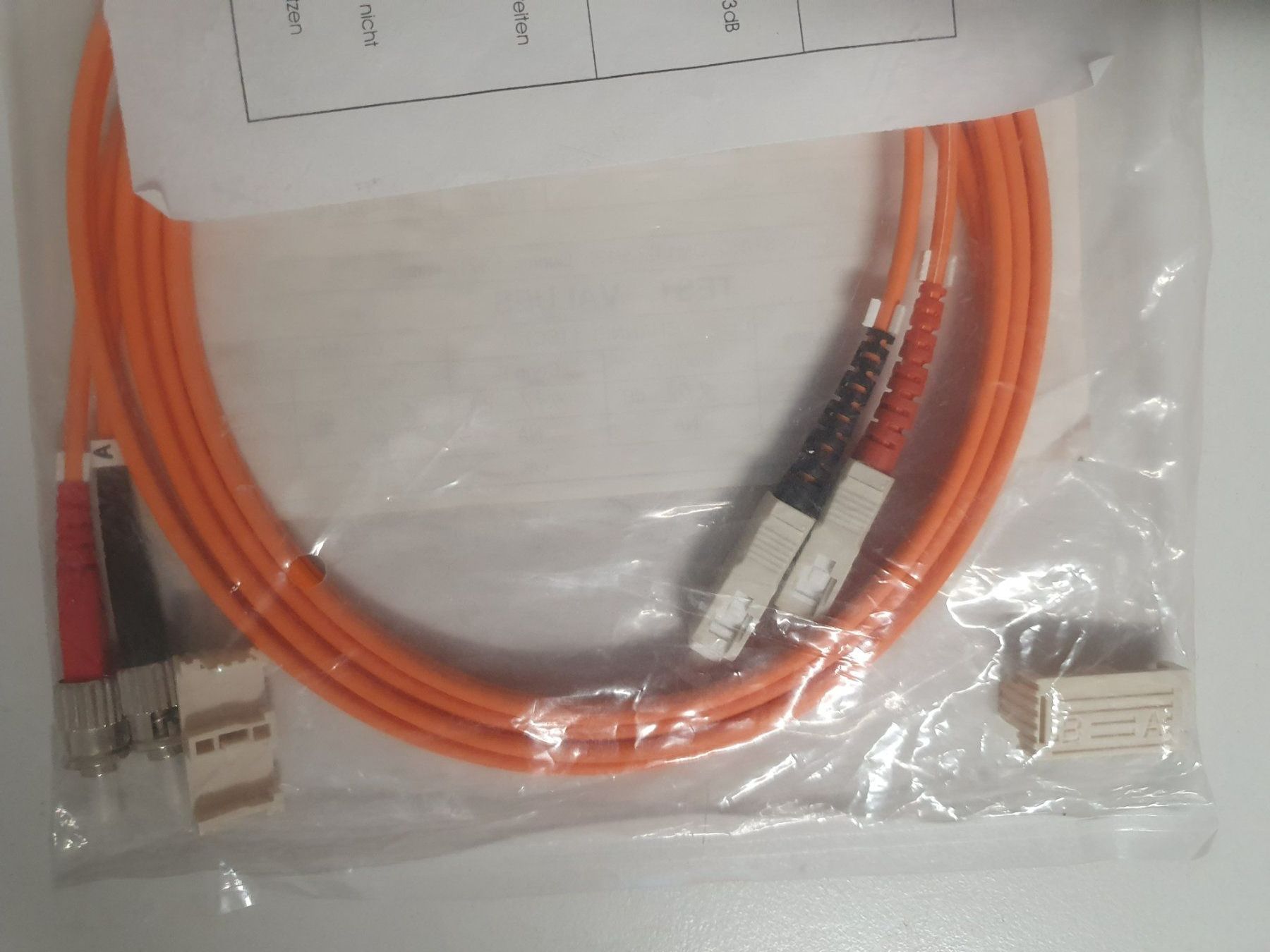 Cavi: LWL-Patchkabel Glasfaserkabel SC-ST SC - ST Duplex, 2 m 2m – Nuovo e nell'imballaggio originale da Zürich venduto da Alibaba1234 3