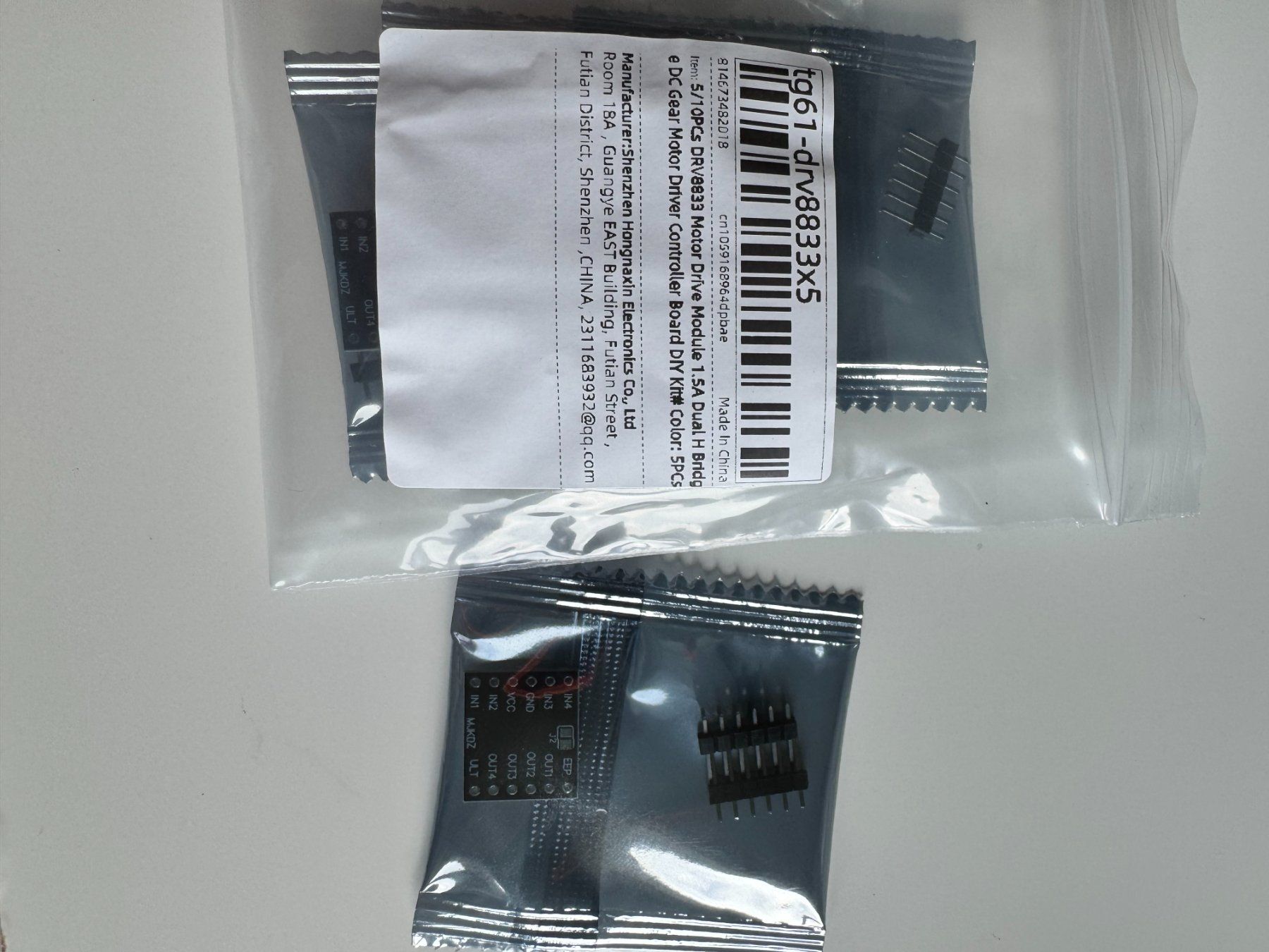 Elektronikbauteile: DRV8833 Motor Driver Module 1.5A Dual H-Bridge - 1 Stück – Neu und originalverpackt aus Zollikerberg von filipeandrade