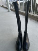 Damen Stiefel schwarz Leder Grösse 38 guter Zustand