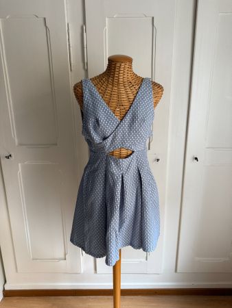 ZARA - Kleid hellblau mit Herzen XS