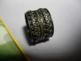 Ring silberfarben floral Verzierungen gebraucht