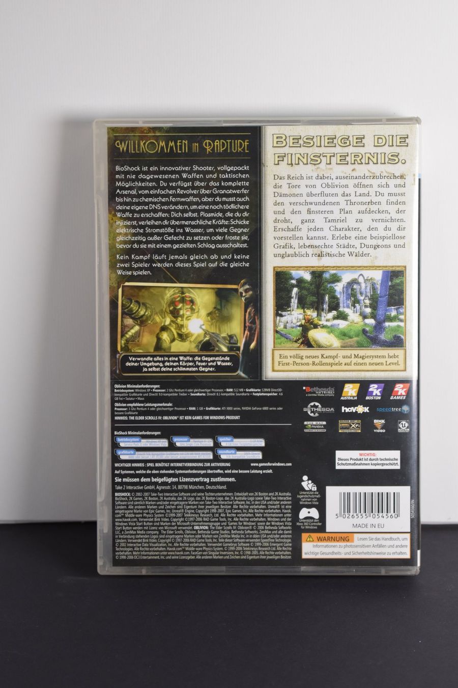 Microsoft Giochi: BioShock & TES IV: Oblivion Double Pack (PC DVD) Deutsch – Usato da Azmoos venduto da greenstone13 1