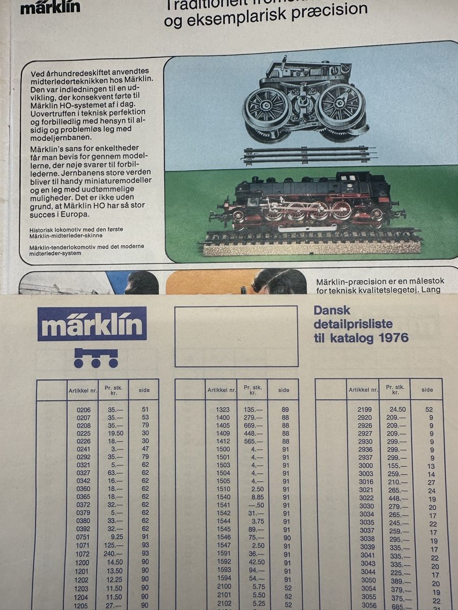 Märklin Modellini di ferrovie: Märklin Katalog 1976 DK – Usato da Lupsingen venduto da New-Haven 1