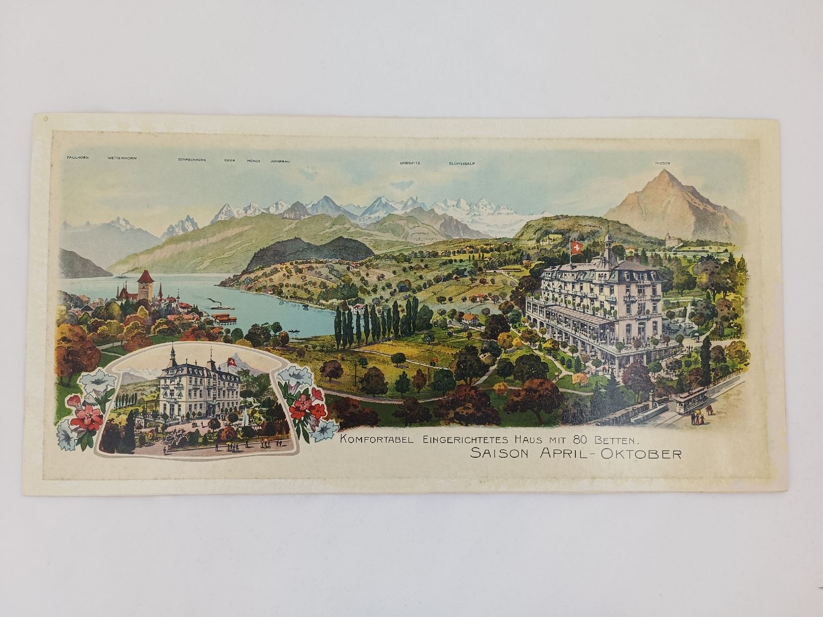 Grafica & Litografie: Lithographie Hotel Blumlisalp Spiez – Usato da Steffisburg venduto da ZeitReise_