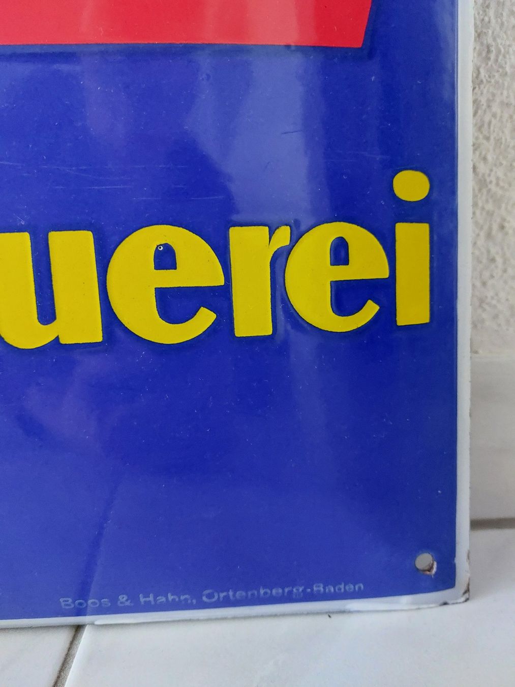 Feldschlösschen Insegne: Emailschild Flaschenbier plaque émaillée – Usato da Schenkon venduto da Elbarto007 6
