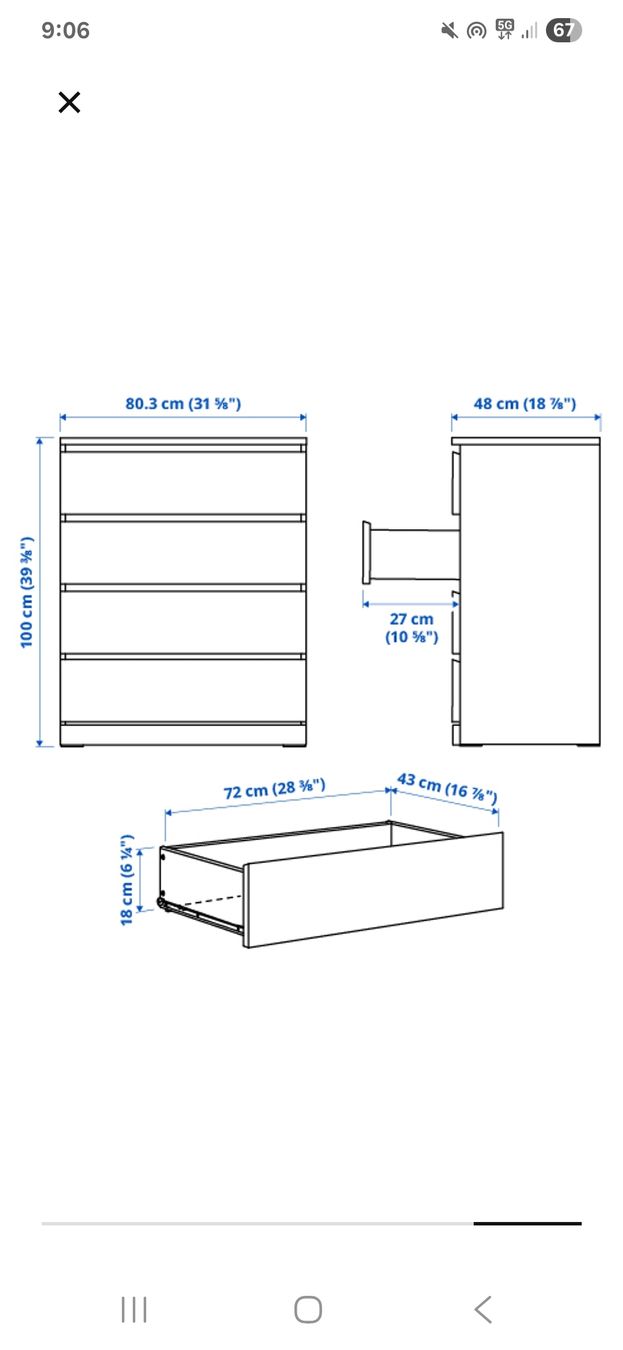 Ikea Cassettiere: Ikea Kommode 4 Schubladen – Usato da Baden venduto da ama_2782 3