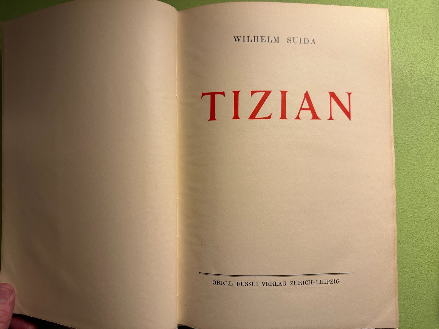 Libri: Wilhelm Suida: Tizian. – Usato da Zürich venduto da allp 1
