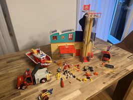 Feuerwehrmann Sam (Station, Figuren, Boot, Auto, Heli)