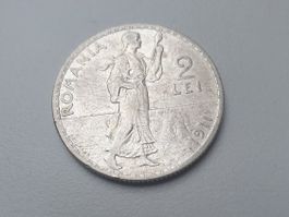 🇷🇴  Romania 2 Lei 1911. Rare date. Silver 10g