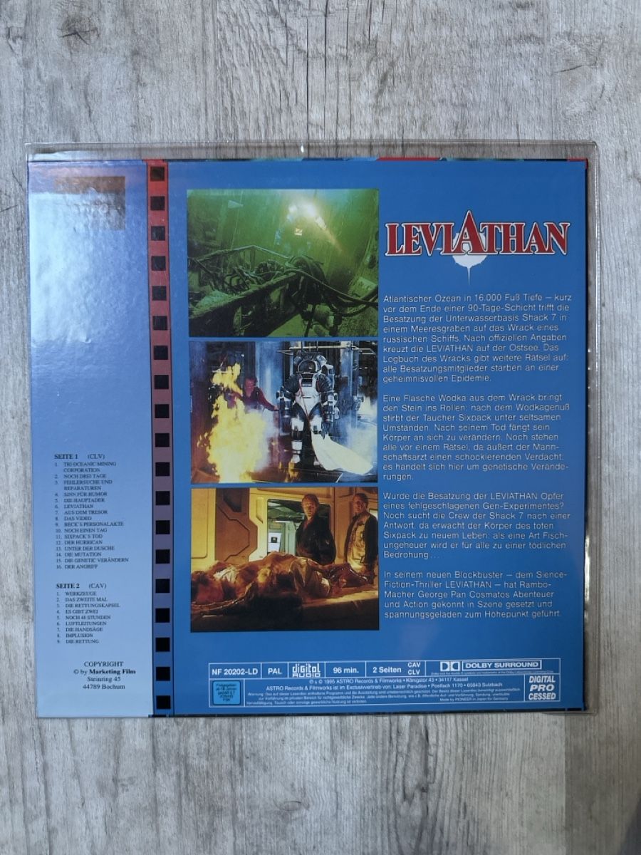 Tutti i DVDs: Laser Disc Leviathan Horror Rarität – Nuovo (secondo la descrizione) da Arisdorf venduto da Thor63 3