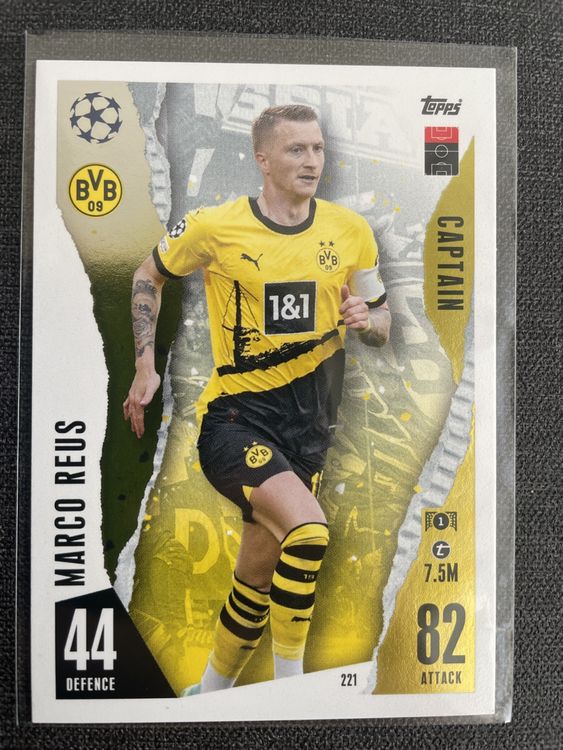 Carte De Collection Topps Bundesliga Match Attax Chrome - Marco Reus - Auto /5 - Rouge - Near Mint