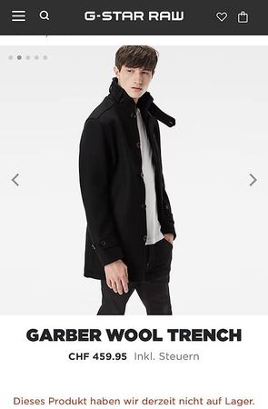 G-Star Garber Wool Trench Coat