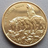 POLEN - 2 ZŁOTE 1999 - WOLF - WILK - LOBO - RAR - UNZIRK.