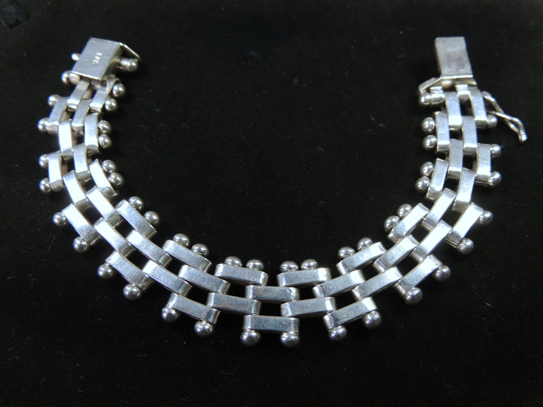 Bracciali & Braccialetti: Massives Silber 925 brick chain Armband – Usato da Waldenburg venduto da schaller707 5