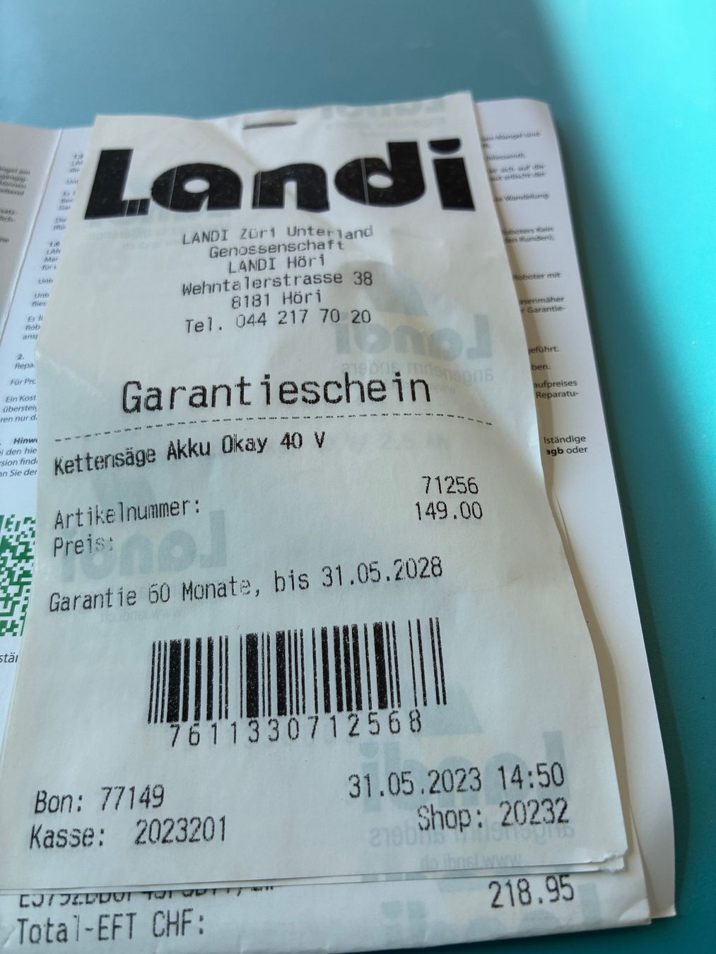 Seghe: Kettensäge Akku Okay 40V – Nuovo e nell'imballaggio originale da Niederweningen venduto da Goldstar01 2
