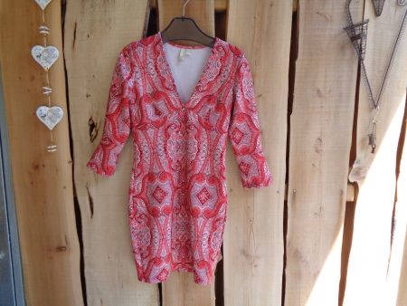 Tolles Bodyflirt Kleid in rot-weiss Gr. XS - 2109107