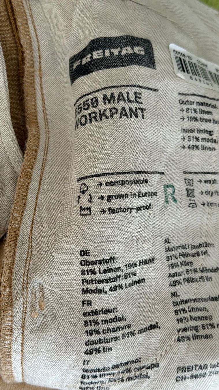 Freitag Pantaloni: Leinen/Hanf-Hose von Freitag – Nuovo (secondo la descrizione) da Steinhausen venduto da MannvonWelt 4