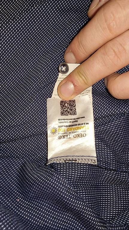 Camicie: Chemise bleue a point blanc  – Usato da Cernier venduto da seb_lqc6 5