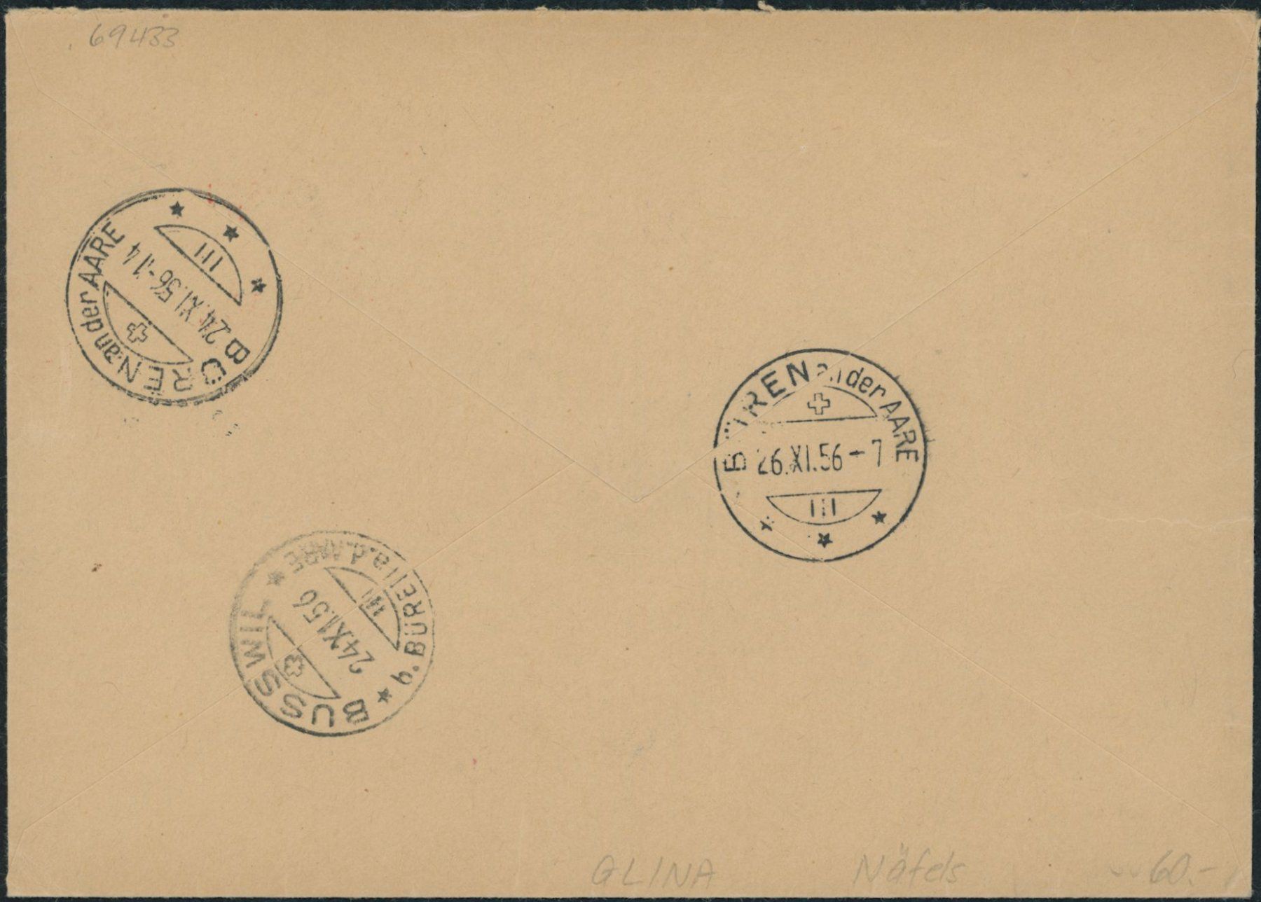 Tutti i francobolli: GL Näfels - Freistempel - Brief – Usato da Schindellegi venduto da leecollect 1