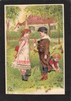 Prägekarte Ostern , gel.1904