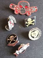 6x Totenkopf Tête de mort  Pins Badge Abzeichen alt