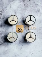 Mercedes 60 mm Nabendeckel Nabenkappe Radnaben Deckel Silber