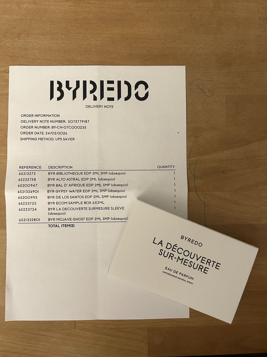 Byredo Parfum & Eau de Toilette: Byredo Sampler Set - garantiert original! – Gebraucht aus Zürich von expedition_dmz 8