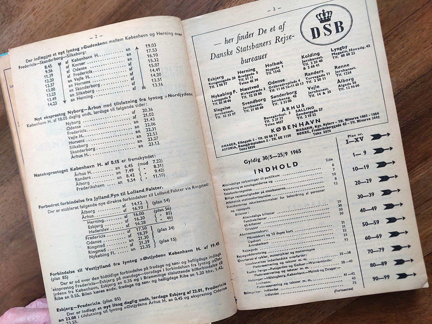 Libri: Dänemark Zugfahrplan DSB 1965 – Usato da Schönenwerd venduto da Steidi 2