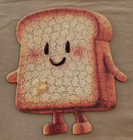 Lustiges, süsses Holzpuzzle "Toast" Grösse A2