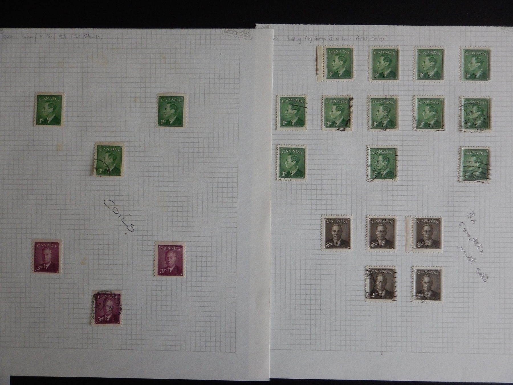 Alle Briefmarken: Kanada Lot um 1950 un durchsucht – Gebraucht aus Zürich von Muehlekauf 1