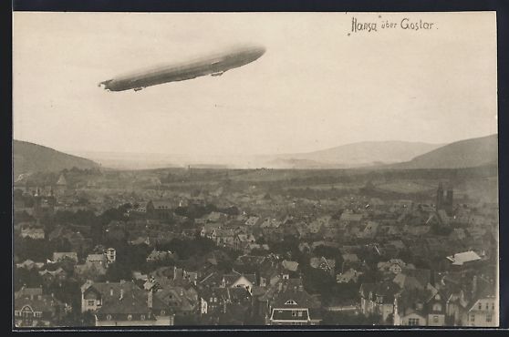 Ansichtskarten: Goslar, Der Zeppelin Hansa über der Sta – Gebraucht aus Berlin von bartko-reher