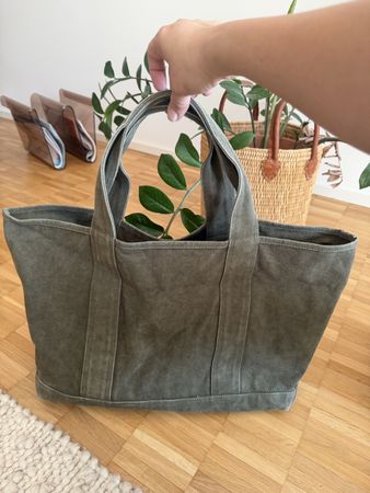 Massimo Dutti Shopper Tasche, Khaki - Ideal für Herbst! (55)