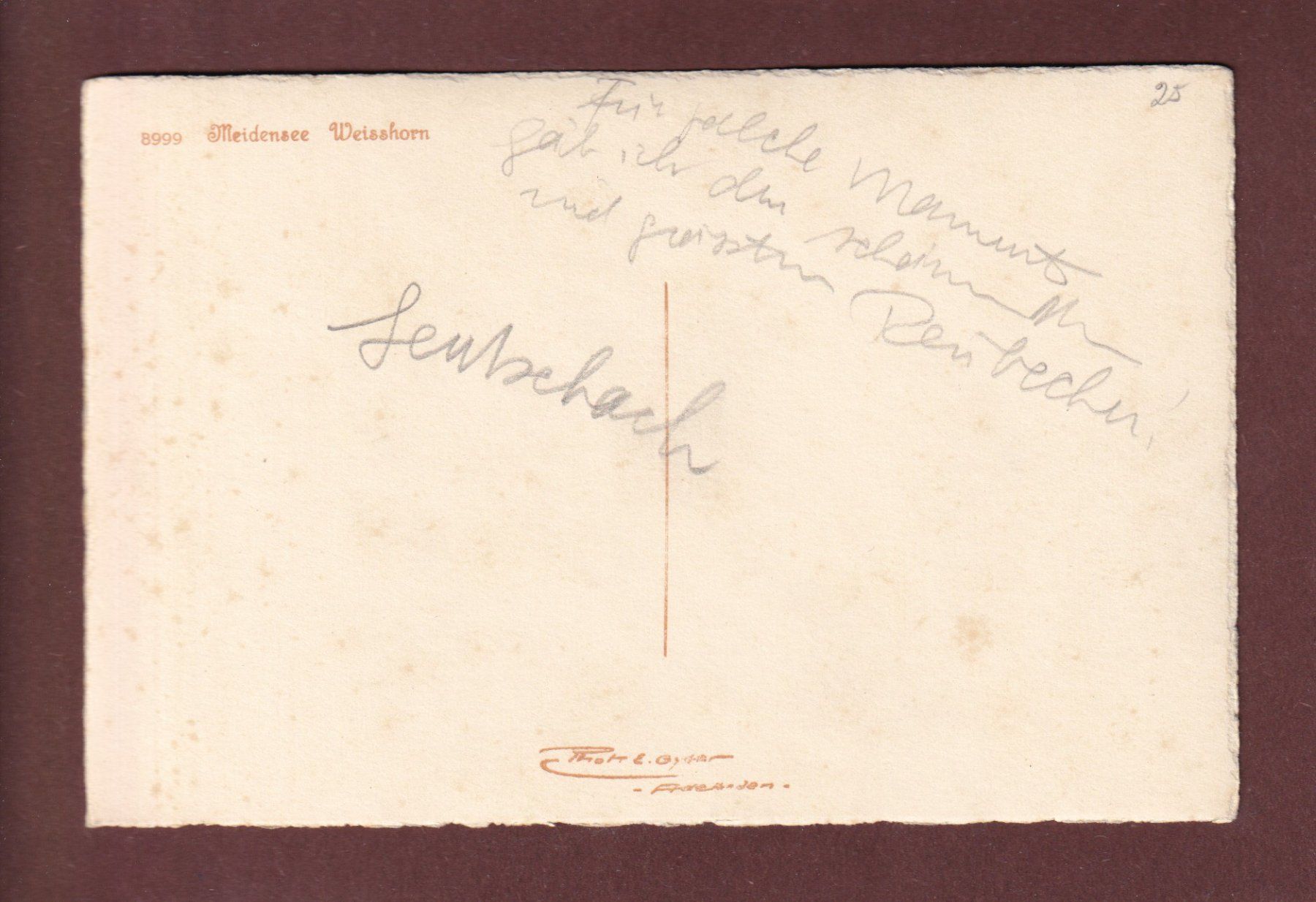 Cartoline postali: MEIDENSEE - Weisshorn - E. Gyger – Usato da Pully venduto da nicecards-shop 1