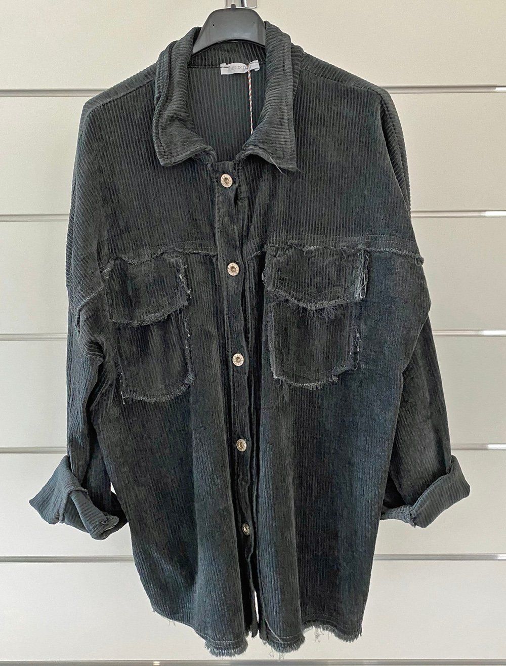 Giacche: Jacke / Hemd Cordstoff - Anthrazit - Grösse ca. 36/38 – Nuovo e nell'imballaggio originale da Eschenbach SG venduto da Peachick