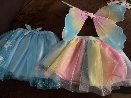 Feenfluegel und Tutu Regenbogen/Eiskönigin 2 Teile Kinder