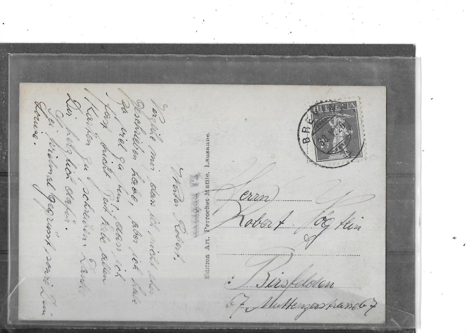 Cartoline postali: NE La Brévine 1920 La Place – Usato da Schocherswil venduto da Wilare 1