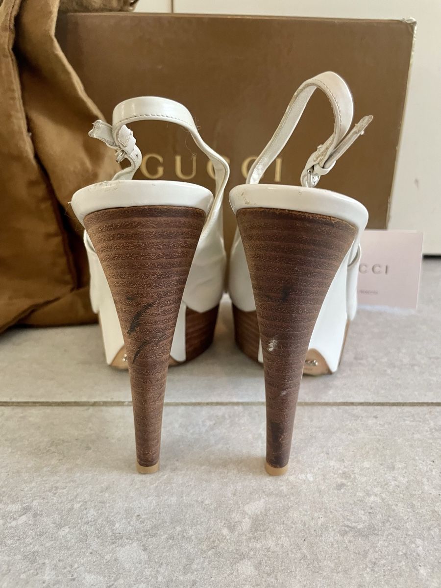 Gucci Scarpe da donna: GUCCI White Sandal Wedges - 38.5 – Usato da Roche VD venduto da closetcleanse 4