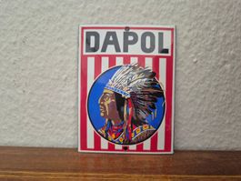 Emailschild Dapol Tankstelle Service Indianer Emaille Schild