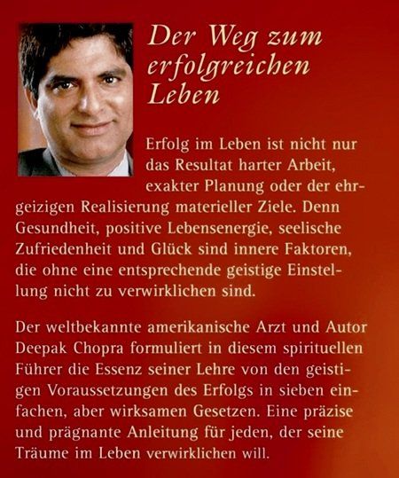 Libri: Die sieben geistigen Gesetze des Erfolgs - Deepak Chopra – Usato da Schlatt TG venduto da annesbuecher 1