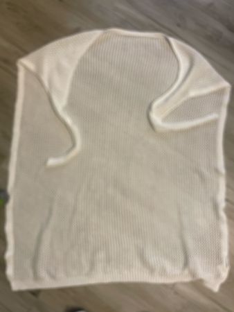 Leichtes Strand Wickel-Stricktuch Weiss Gr. S 