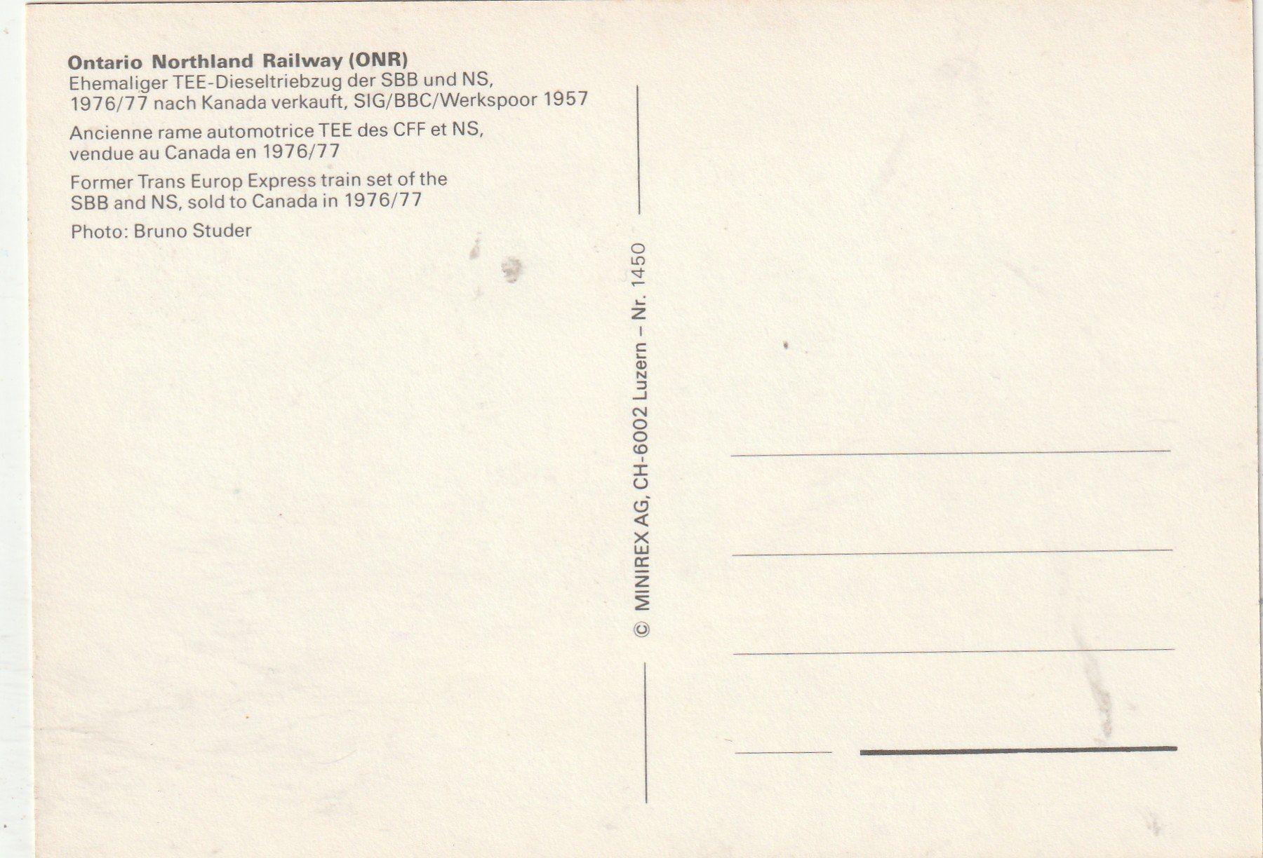 Cartoline postali: Dieseltriebzug der SBB  um 1977 – Usato da Lumbrein venduto da made02 1