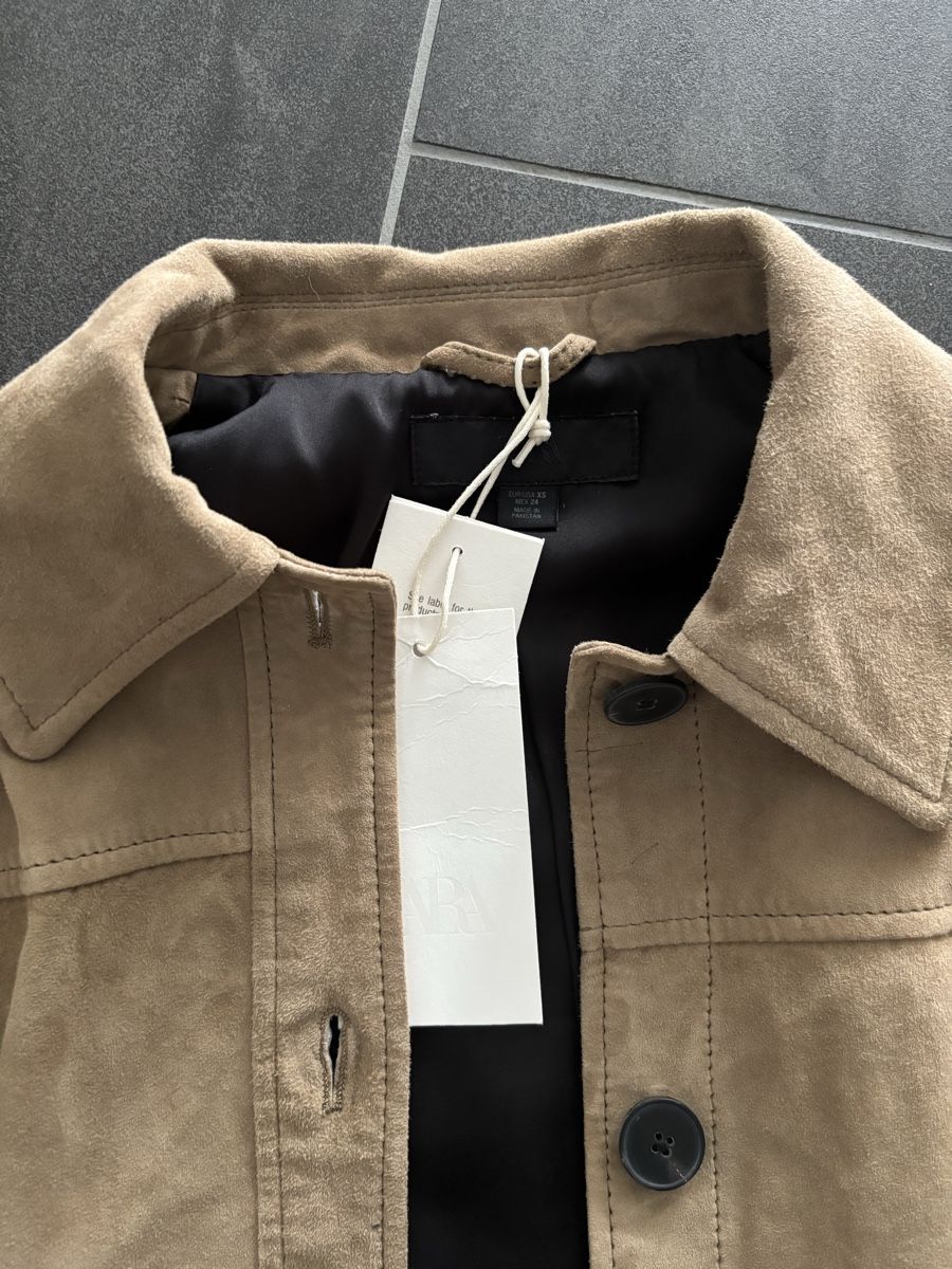 Zara Giacche: Beige Lederjacke – Nuovo e nell'imballaggio originale da Kreuzlingen venduto da MFabiana 1